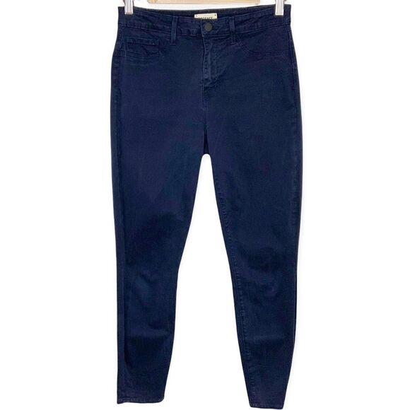 L' Agence Midnight Blue Margot High Rise Skinny Crop Pants L2 - Picture 1 of 9
